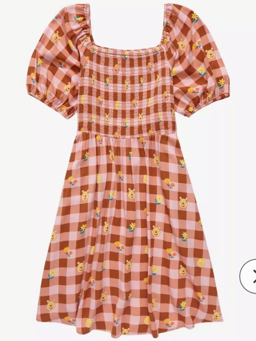 Winnie the Pooh Gingham Smock Dress